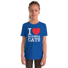 Load image into Gallery viewer, Youth Short Sleeve I Heart Bodega Cats T-Shirt