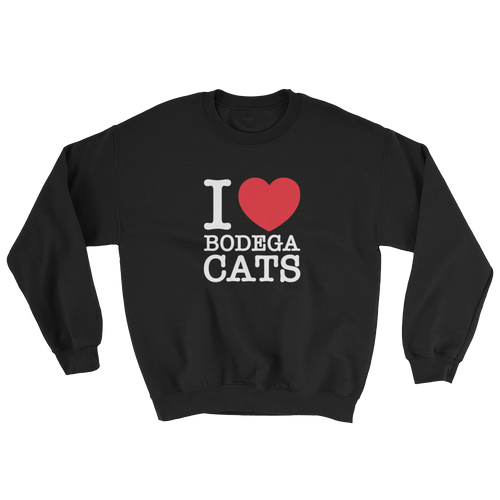 I Love Bodega Cats Crewneck (Black)