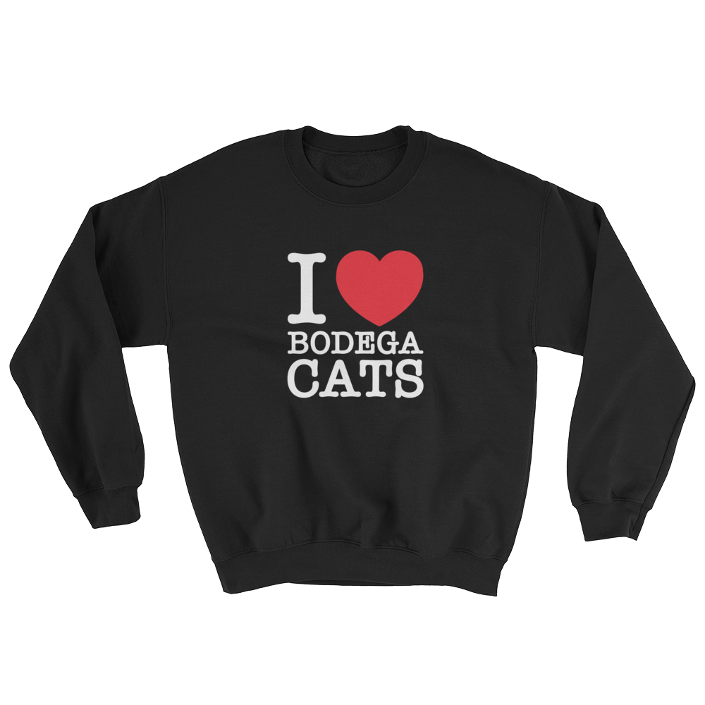 I Love Bodega Cats Crewneck (Black)