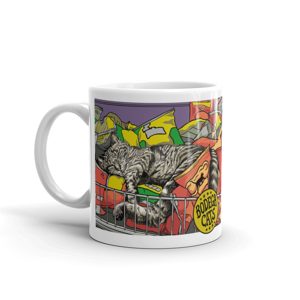 Chips White glossy mug